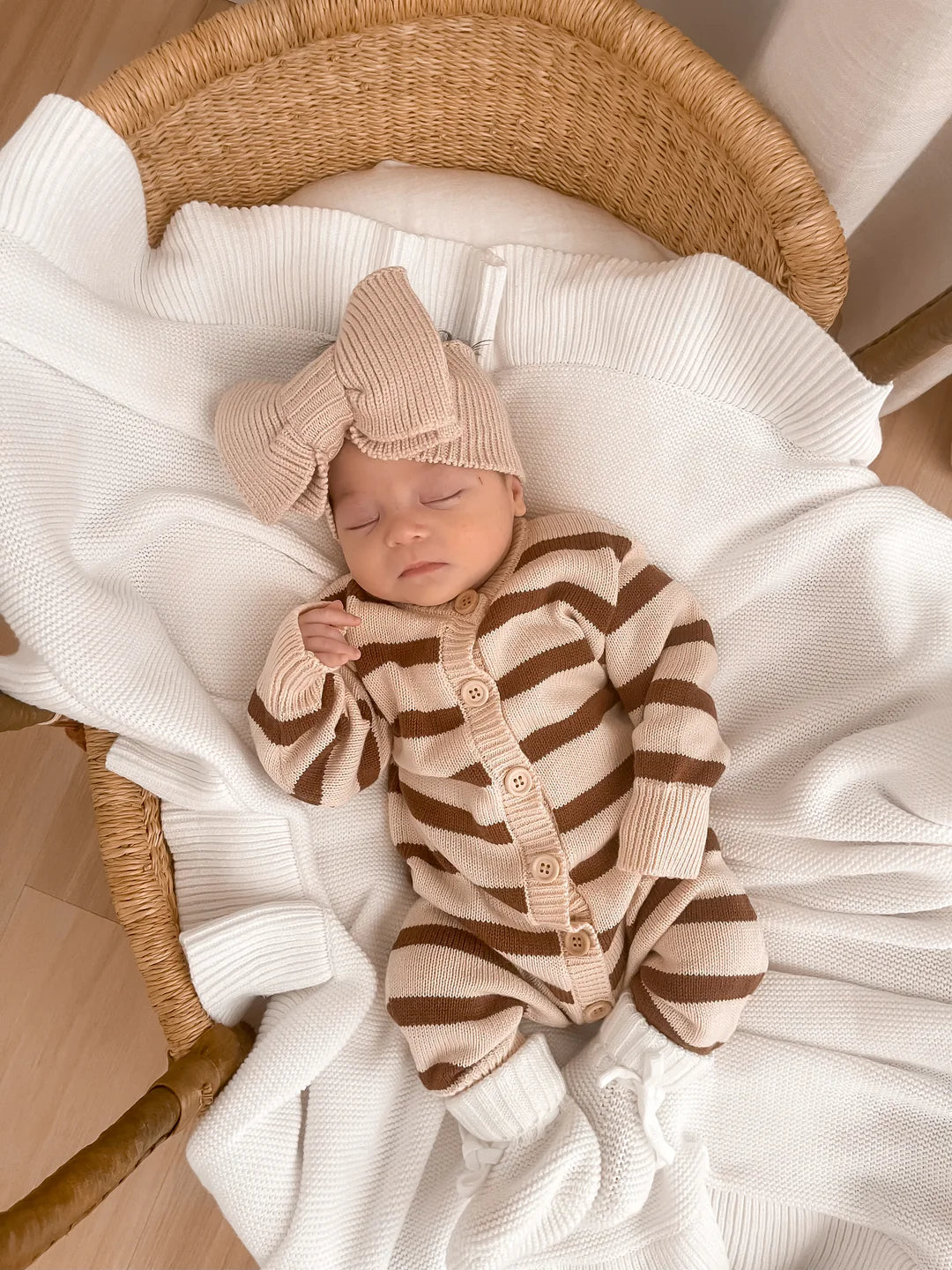 Blossom & Pear Cookie Long Sleeve Knit Romper
