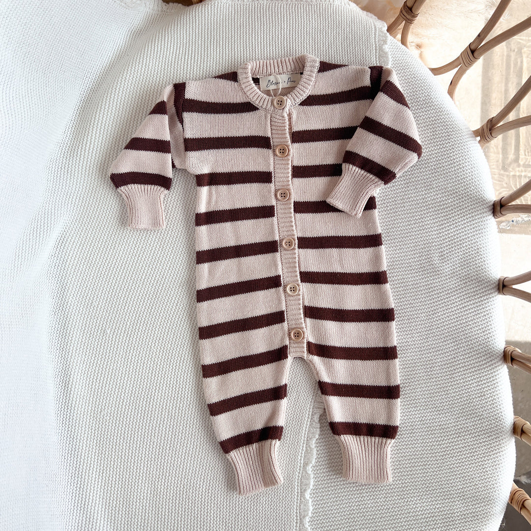 Blossom & Pear Cookie Long Sleeve Knit Romper