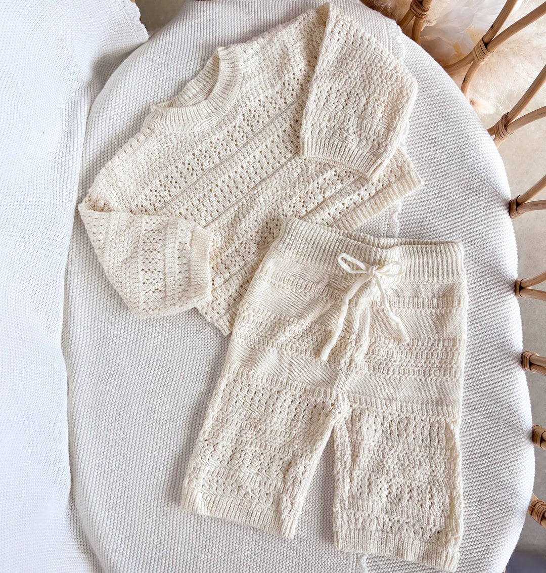 Blossom & Pear Vanilla Latte 2 Piece Knit Set