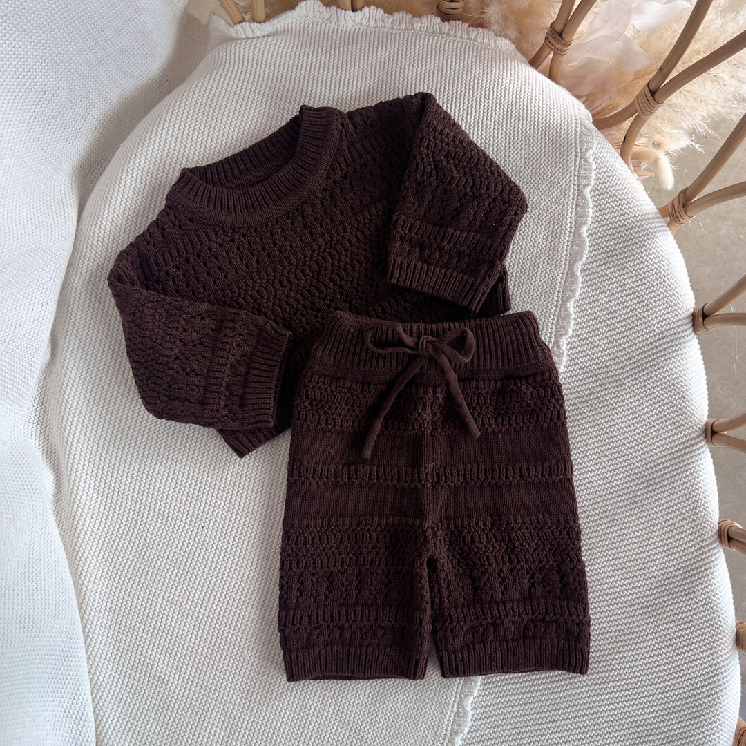 Blossom & Pear Espresso 2 Piece Knit Set