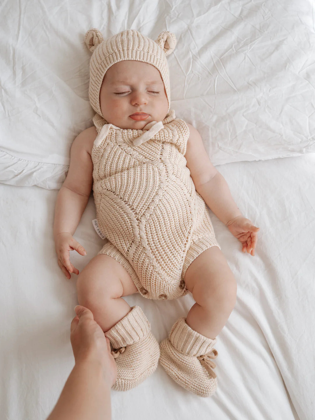 Ziggy Lou Romper Biscotti Fleck