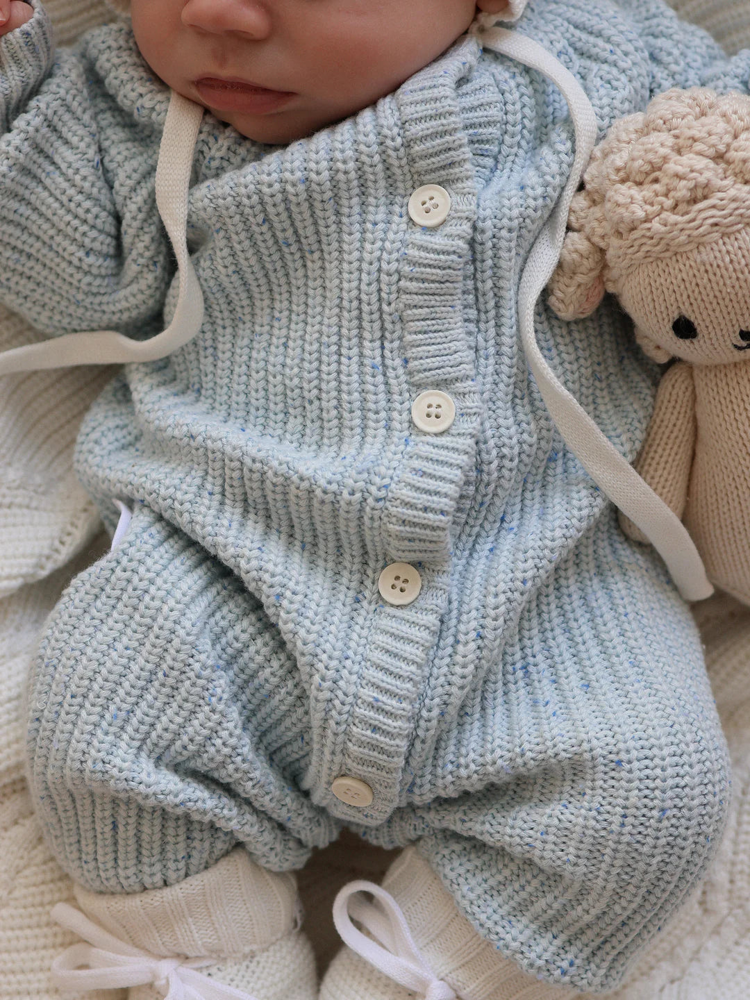Ziggy Lou Classic Knit Romper Aero Fleck
