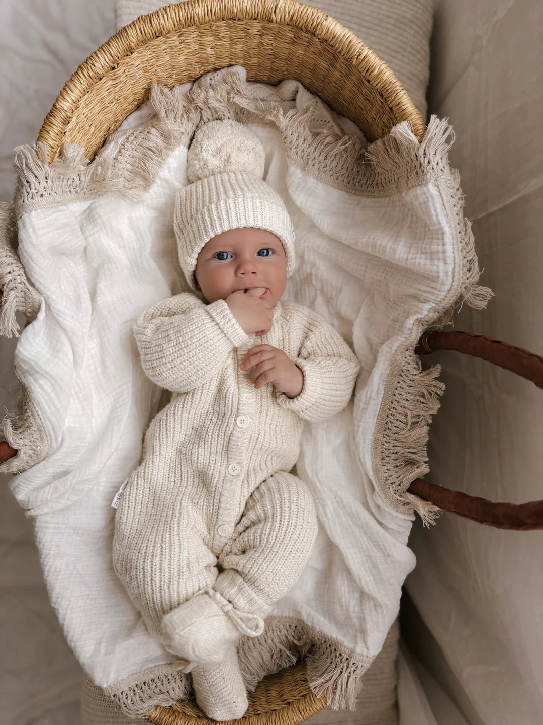 Ziggy Lou Classic Knit Romper Honey
