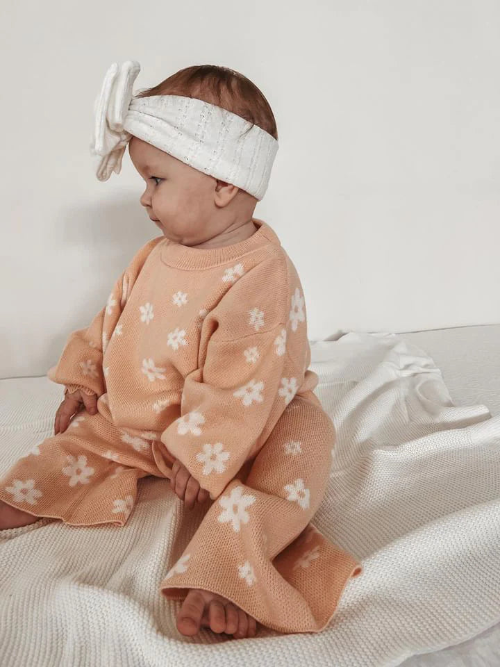 Blossom & Pear Posy Knit 2 Piece Set Long Sleeve