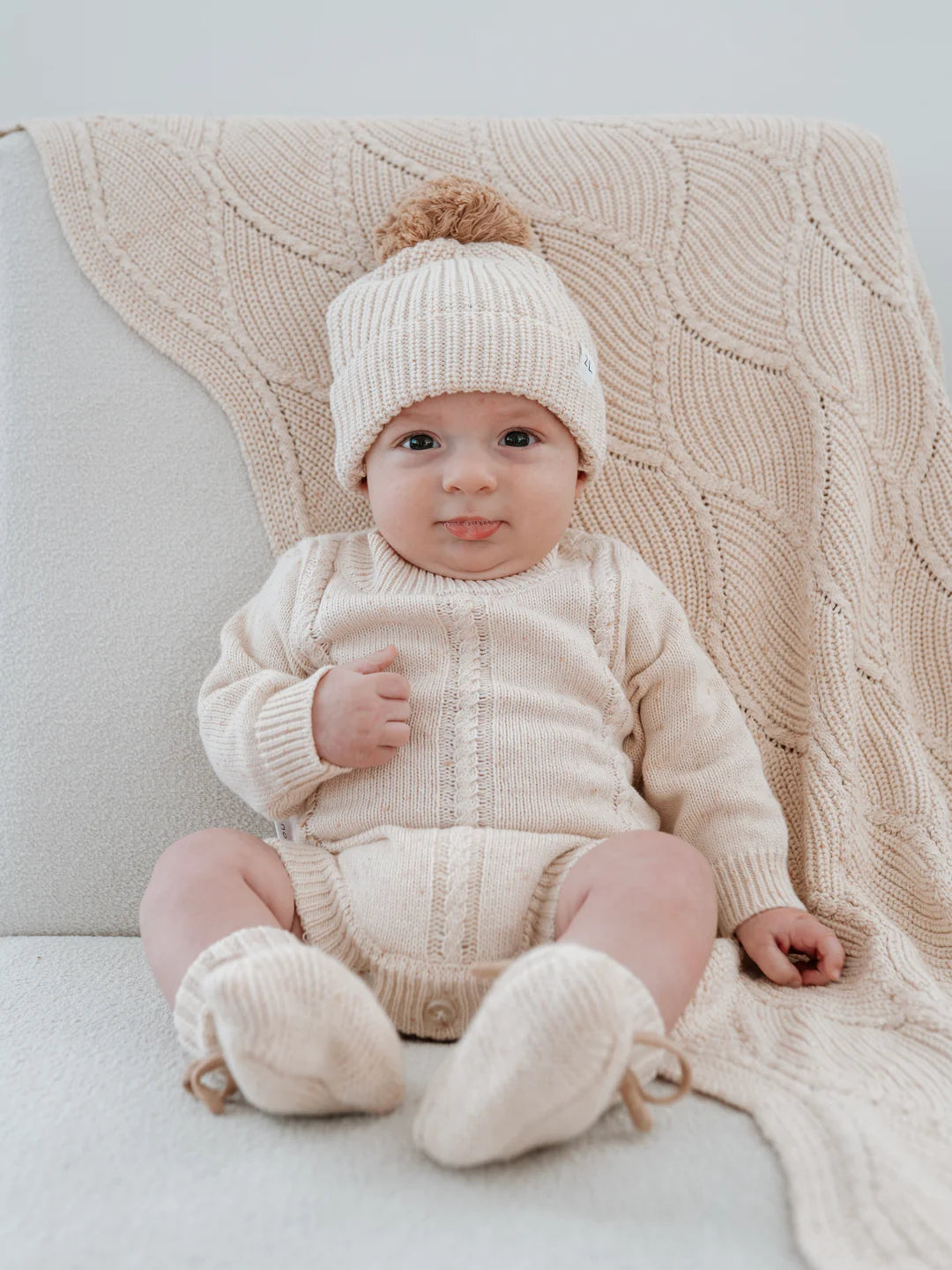 Ziggy Lou Blanket Biscotti Fleck