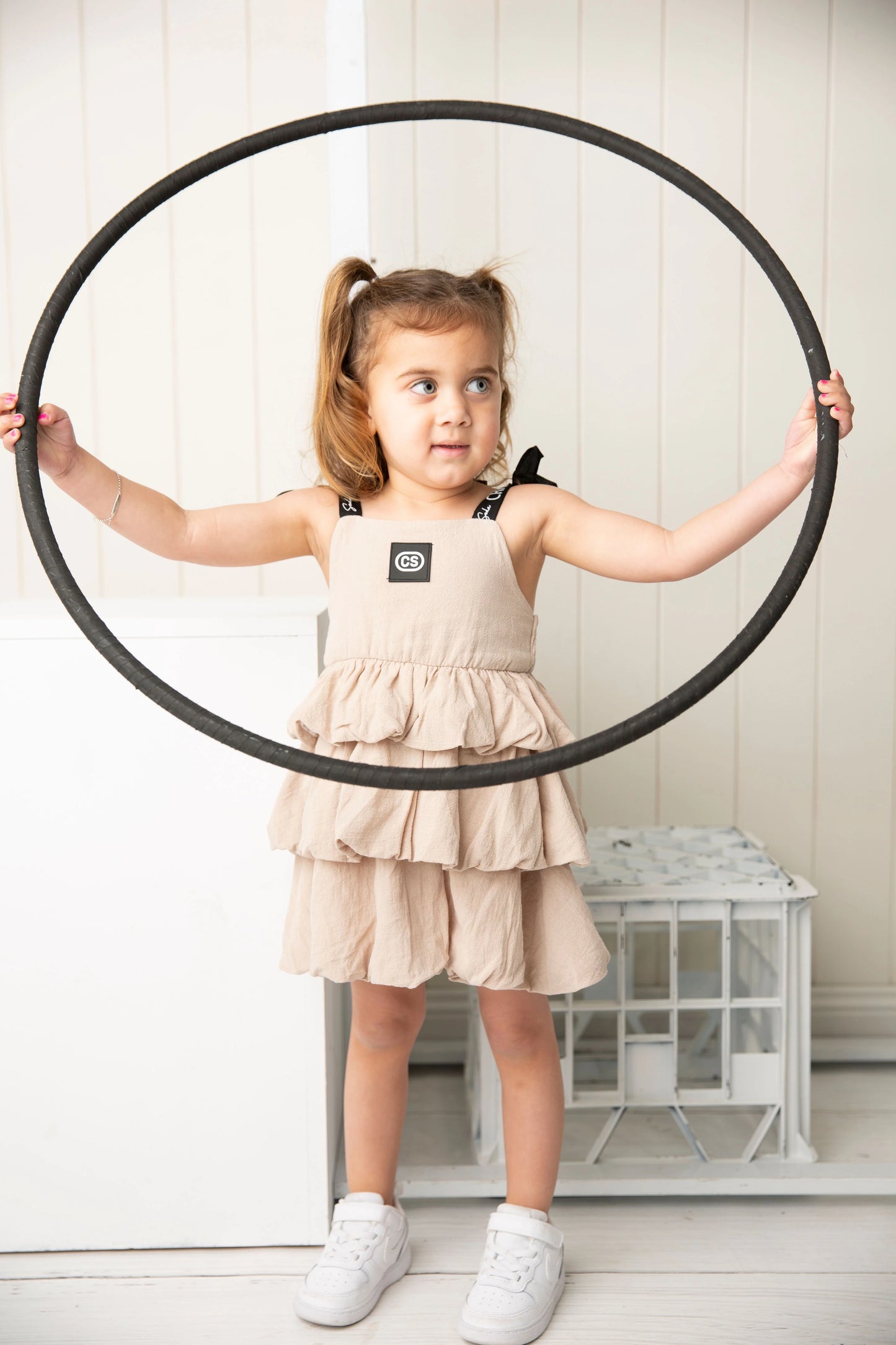 Cracked Soda Amanie Strap Dress Beige