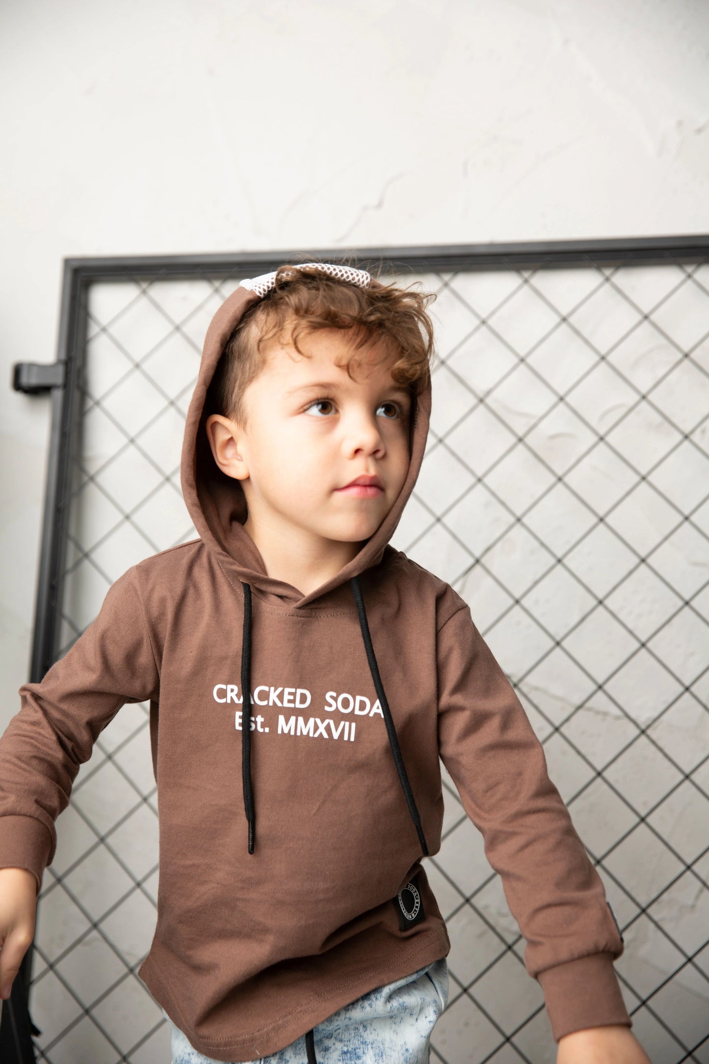 Cracked Soda Charlie Mesh Hooded Long Sleeve Coco