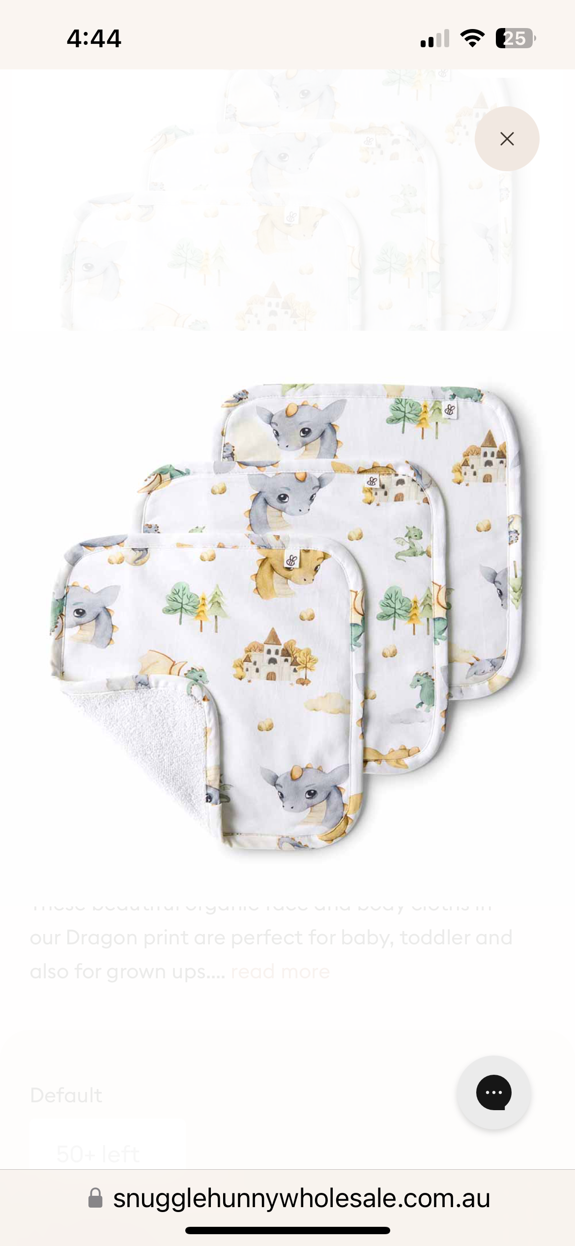 Snuggle Hunny Dragon Wash Cloths 3 Pack