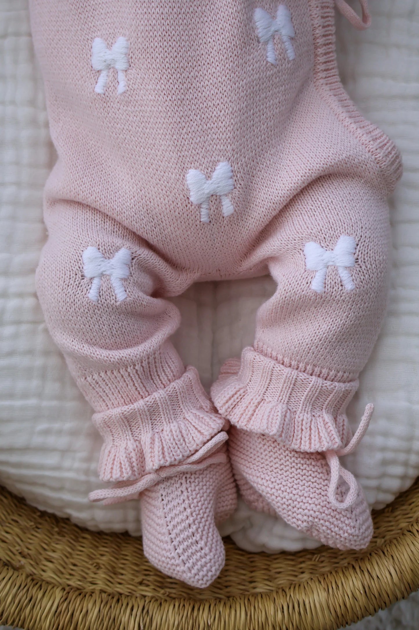 Petite + Co Frill Booties Baby Pink