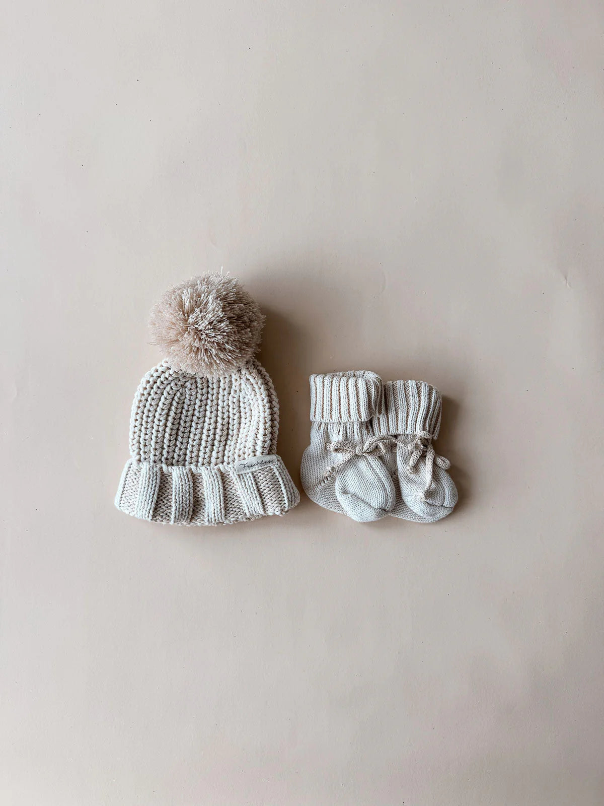 Freckles The Label Chunky Cotton Booties Oat