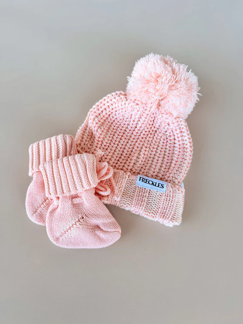 Freckles The Label Chunky Cotton Beanie Sweetpea