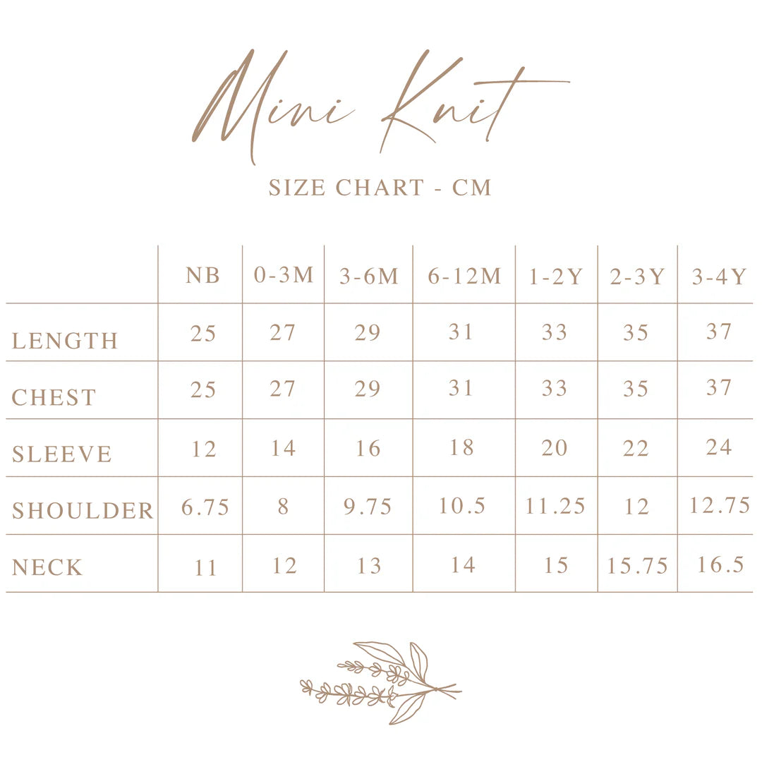 Blossom & Pear 'Little Love' Mini Knit Sweater Milk