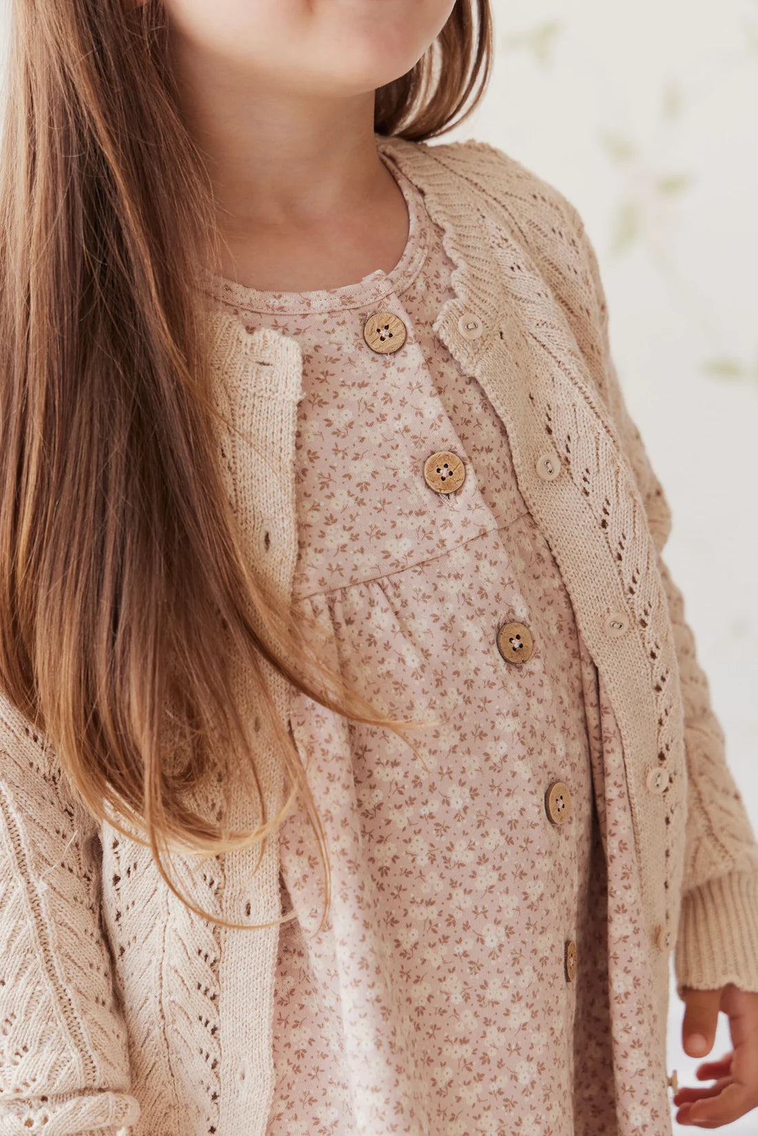 Jamie Kay Hannah Knitted Cardigan Light Oatmeal Marle