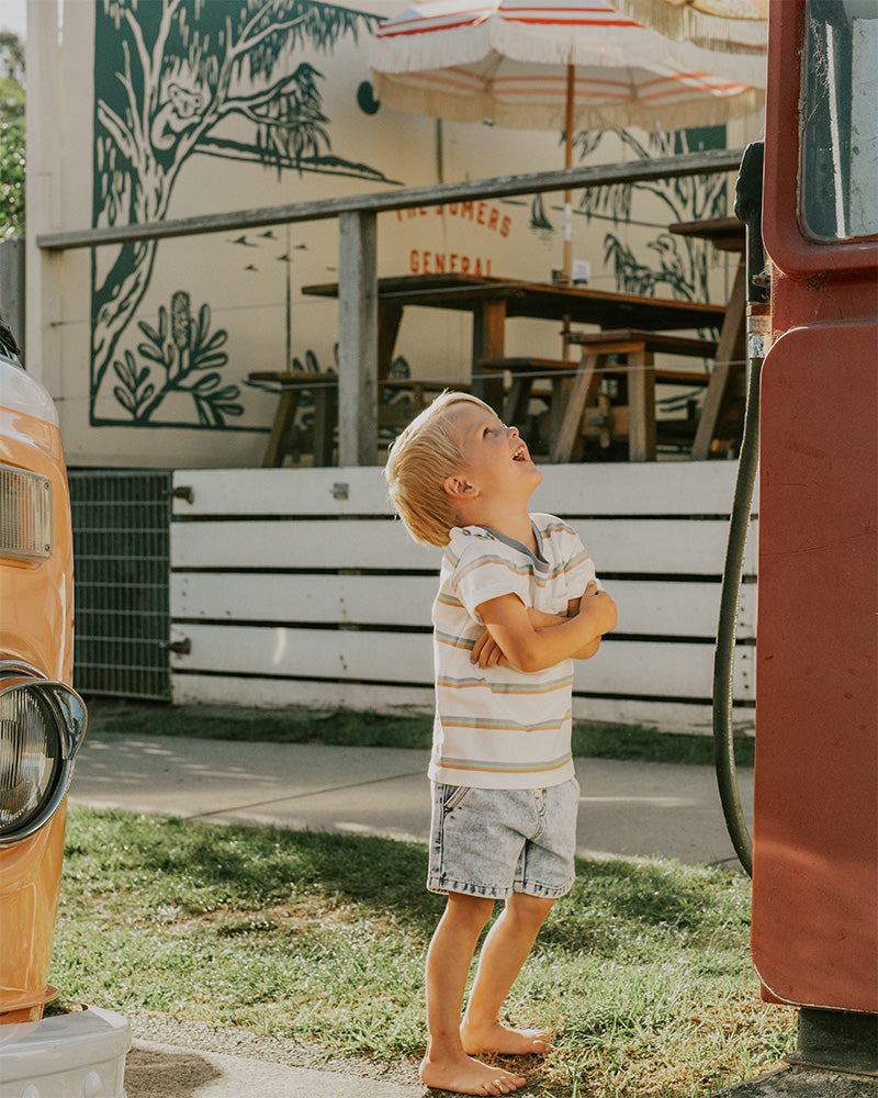 Fox & Finch Acid Wash Denim Shorts