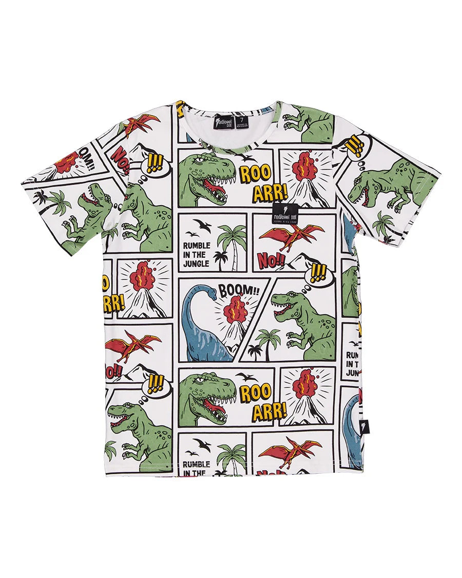 Radicool Kids Comic Dino Tee