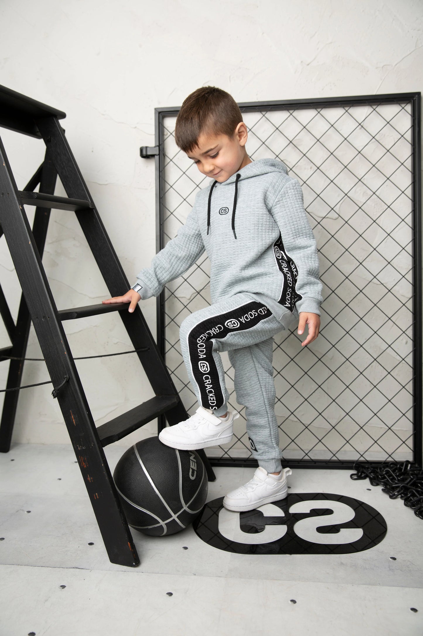 Cracked Soda Ashton Textured Trackpants Grey