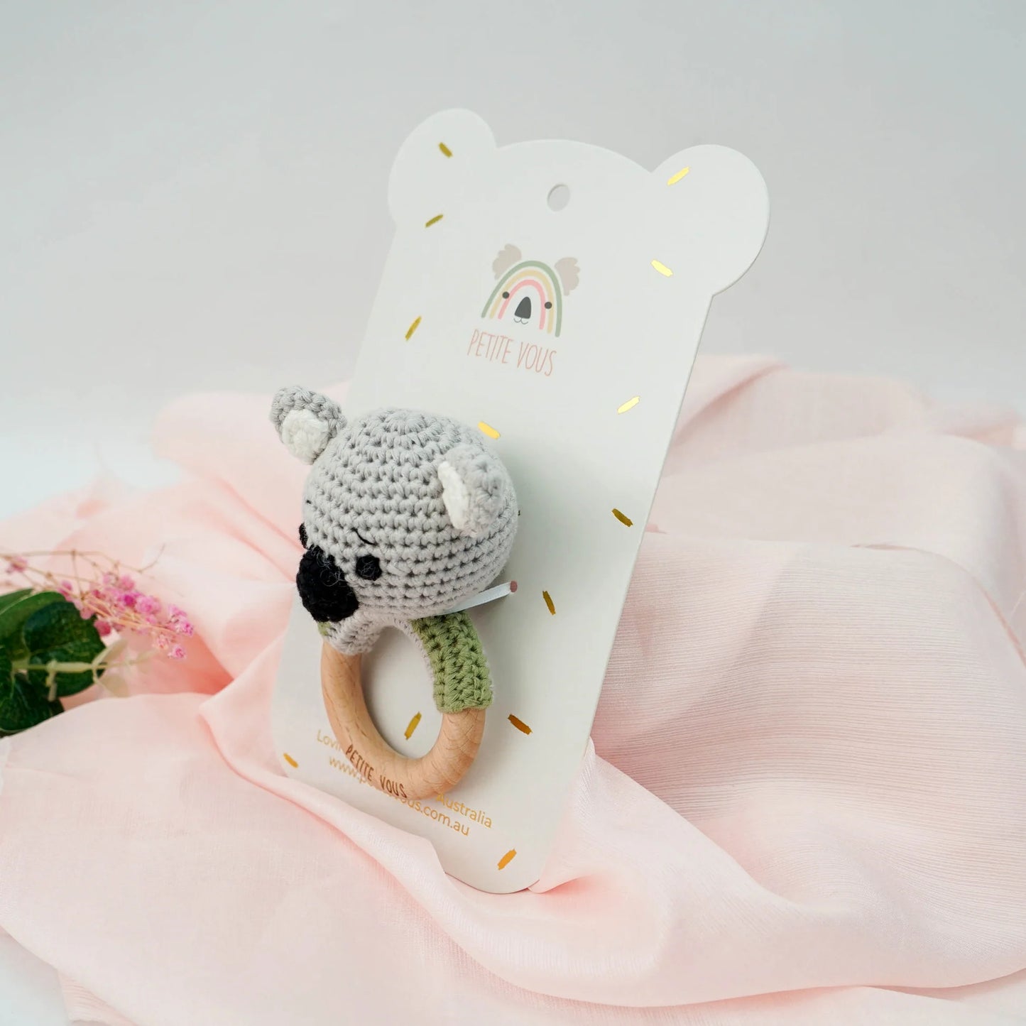 Petite Vous Crochet Hand Rattle Ozzie Koala
