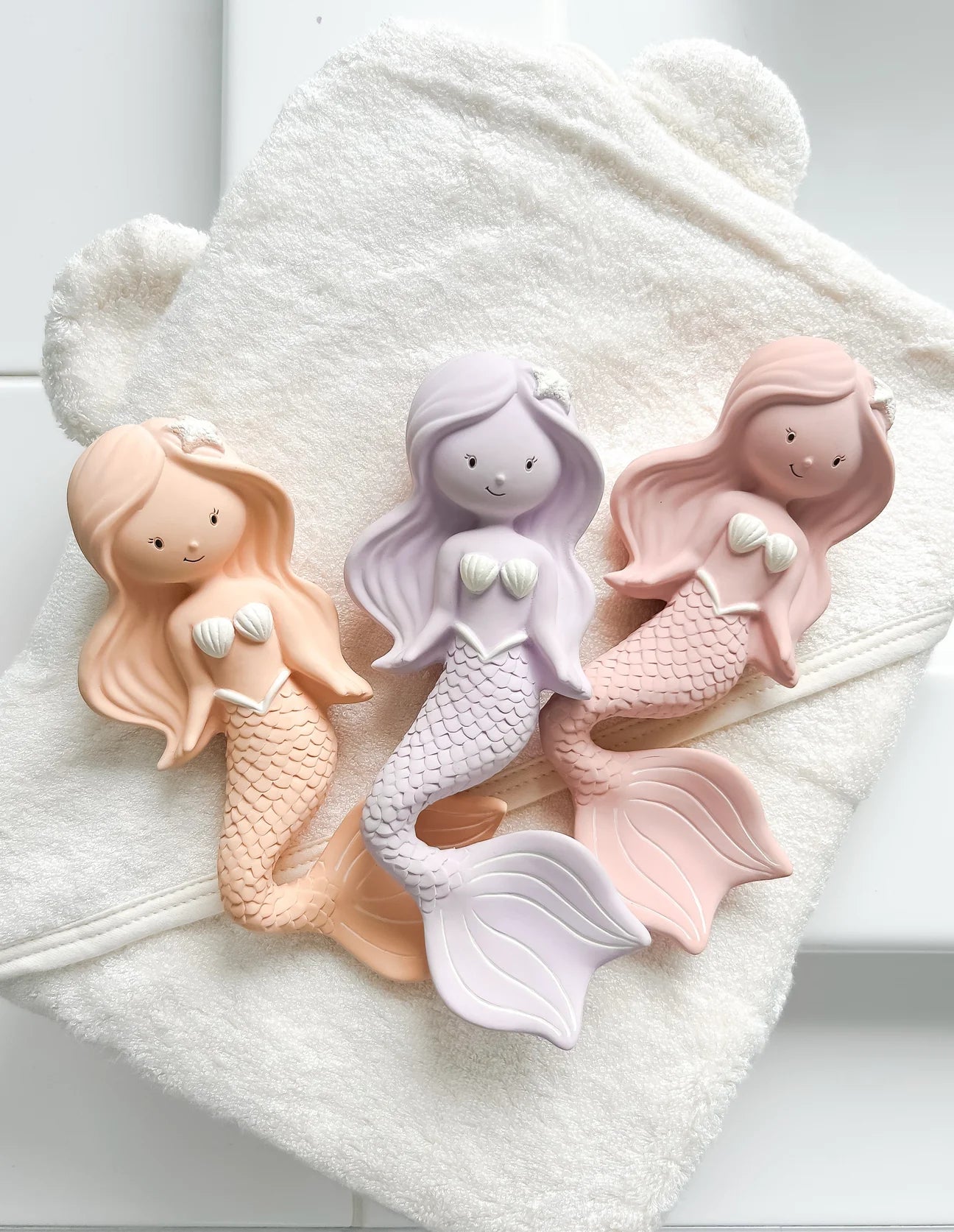 Winnie Parkes Maeve the Mermaid Teether Peach