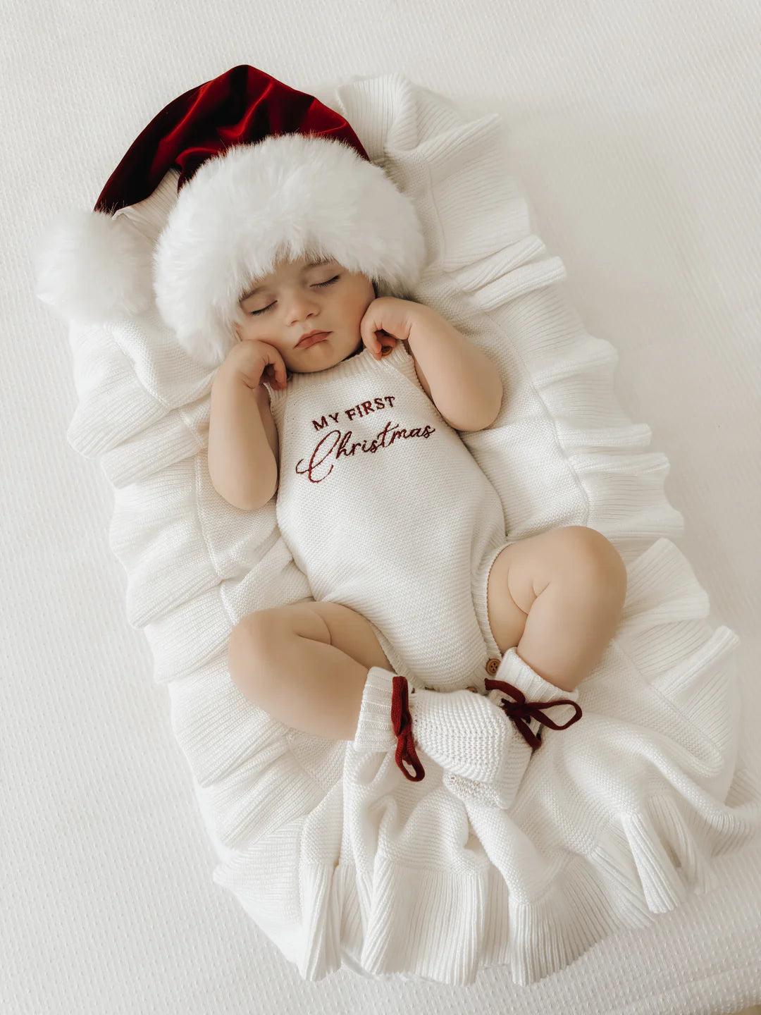 Blossom & Pear ‘My First Christmas’ Singlet Knit Romper