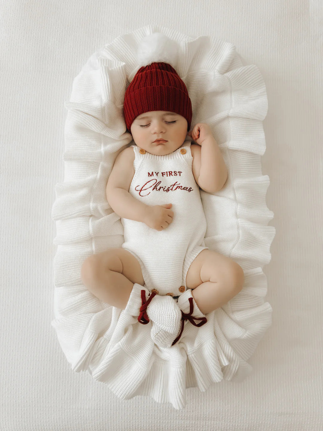 Blossom & Pear ‘My First Christmas’ Singlet Knit Romper