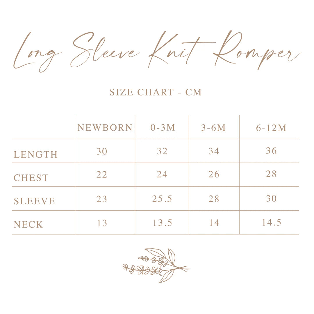 Blossom & Pear 'Little Love' Long Sleeve Knit Romper Milk
