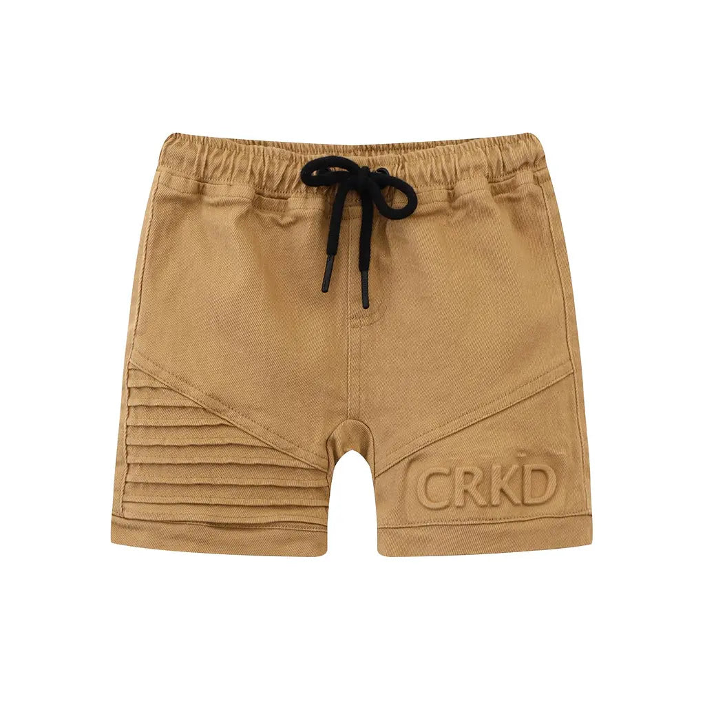 Cracked Soda Knox Denim Shorts Tan