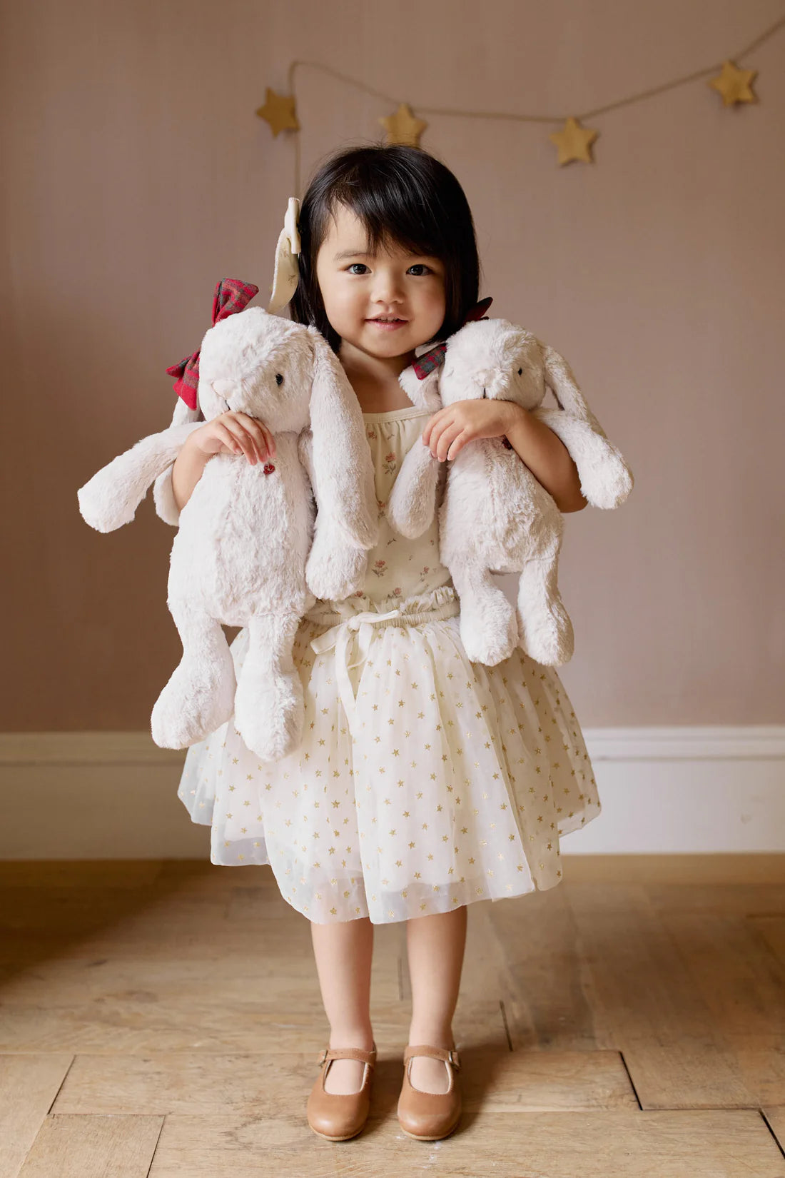 Jamie Kay Snuggle Bunnies Christmas Bow Penelope Pastel 30cm