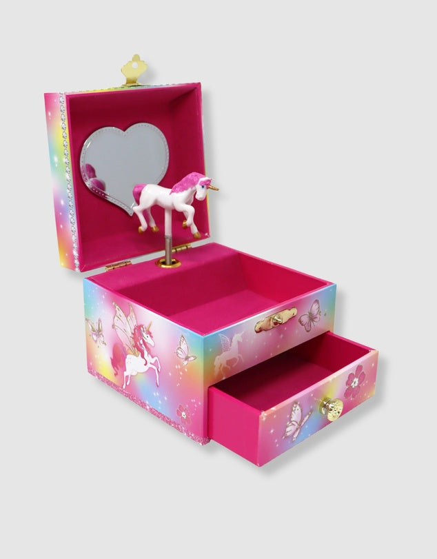 Pink Poppy Unicorn Dreamland Musical Jewellery Box Small