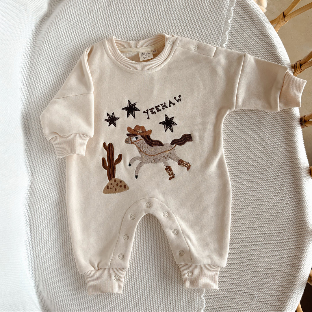 Blossom & Pear ‘Yeehaw' Lounge Suit Sand