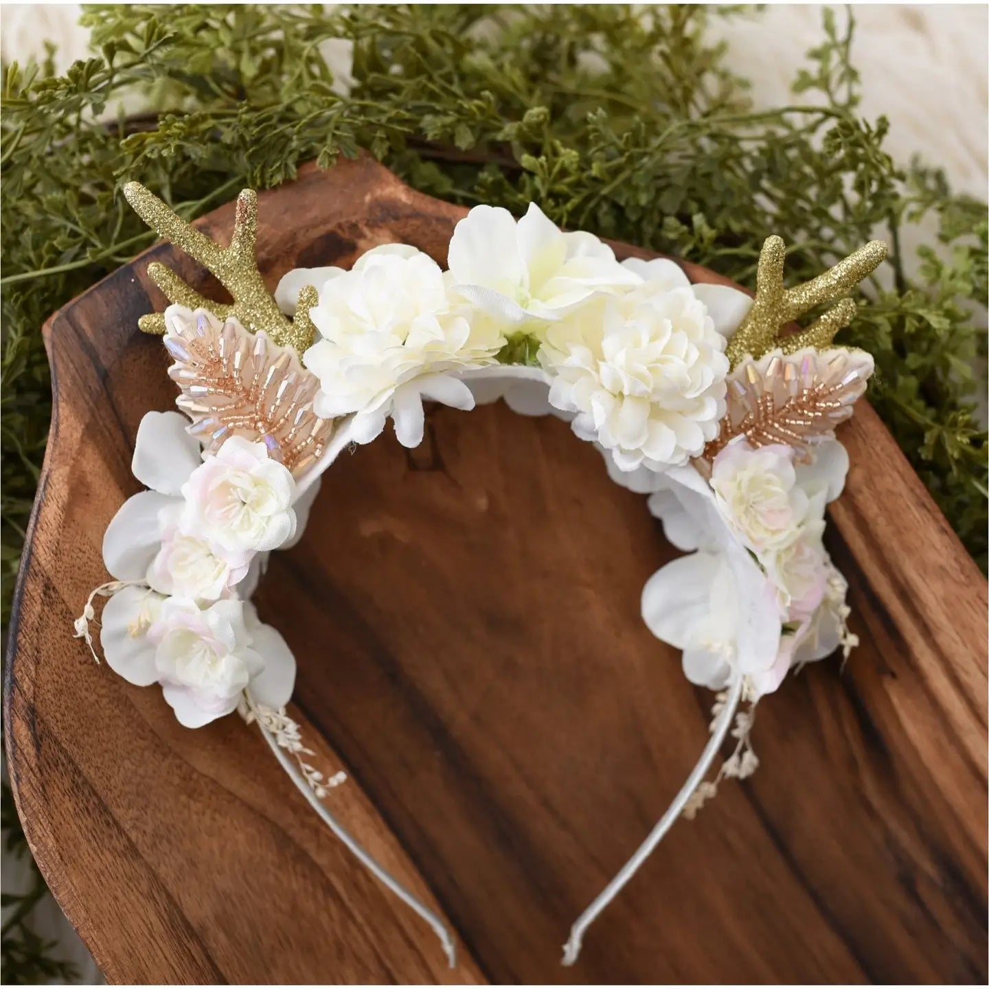 ArchNOllie Twinkle Reindeer Blossom Headband