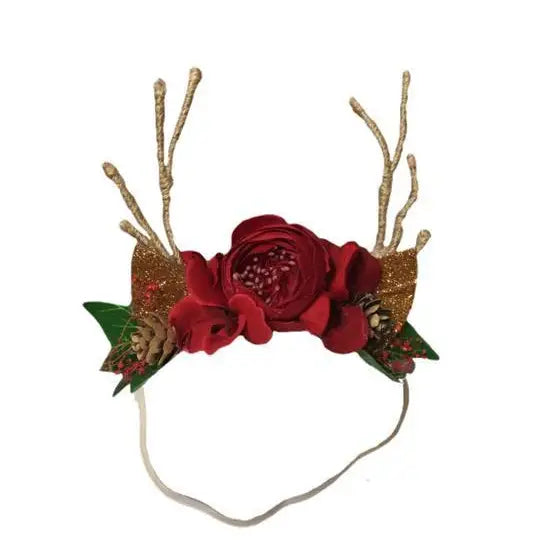 ArchNOllie Woodlands Reindeer Blossom Elastic Headband