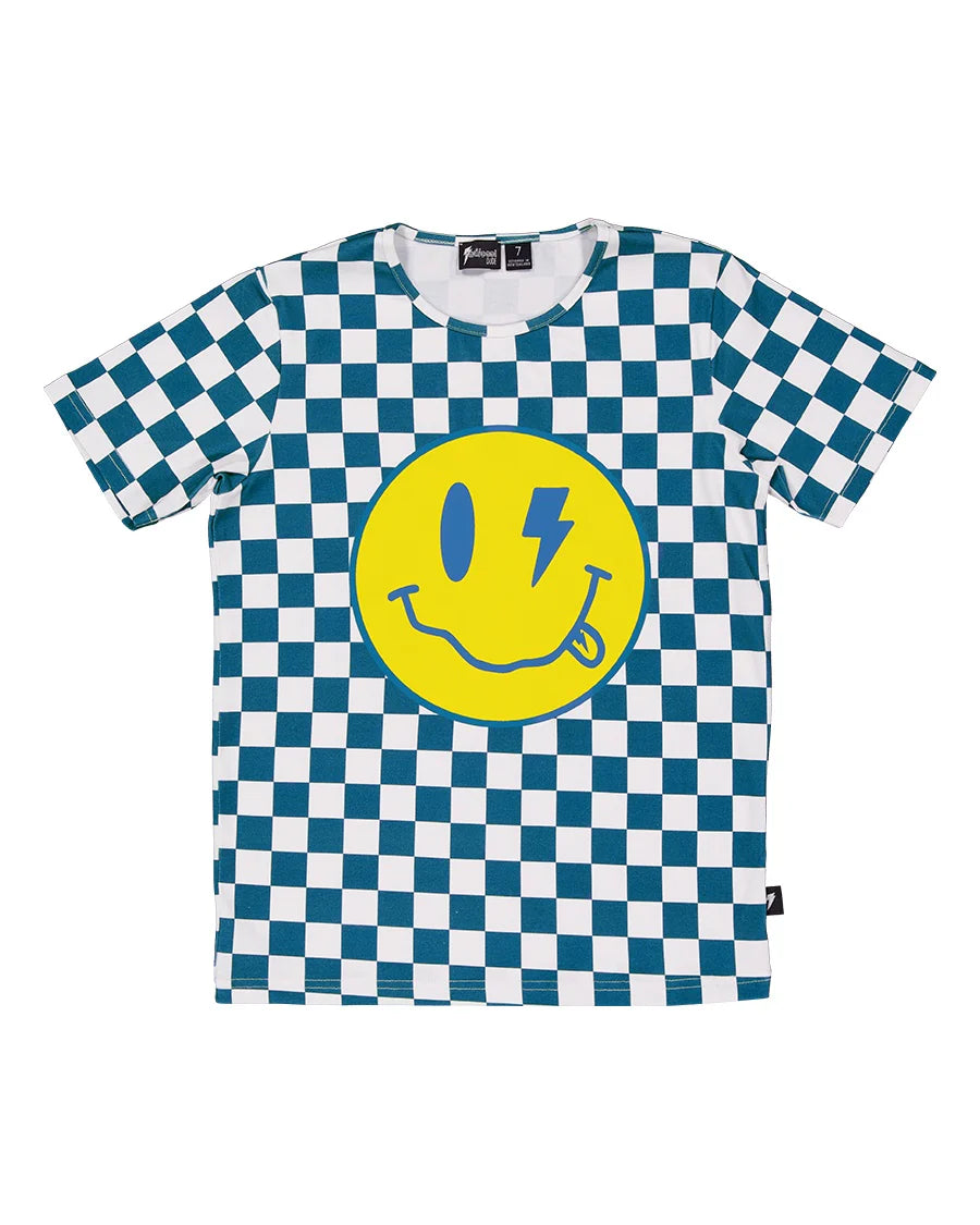 Radicool Kids Smiley Chequerboard Tee