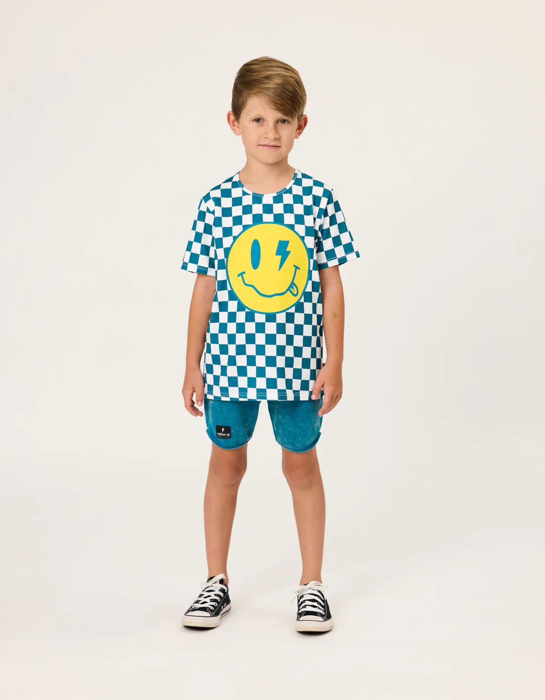Radicool Kids Smiley Chequerboard Tee