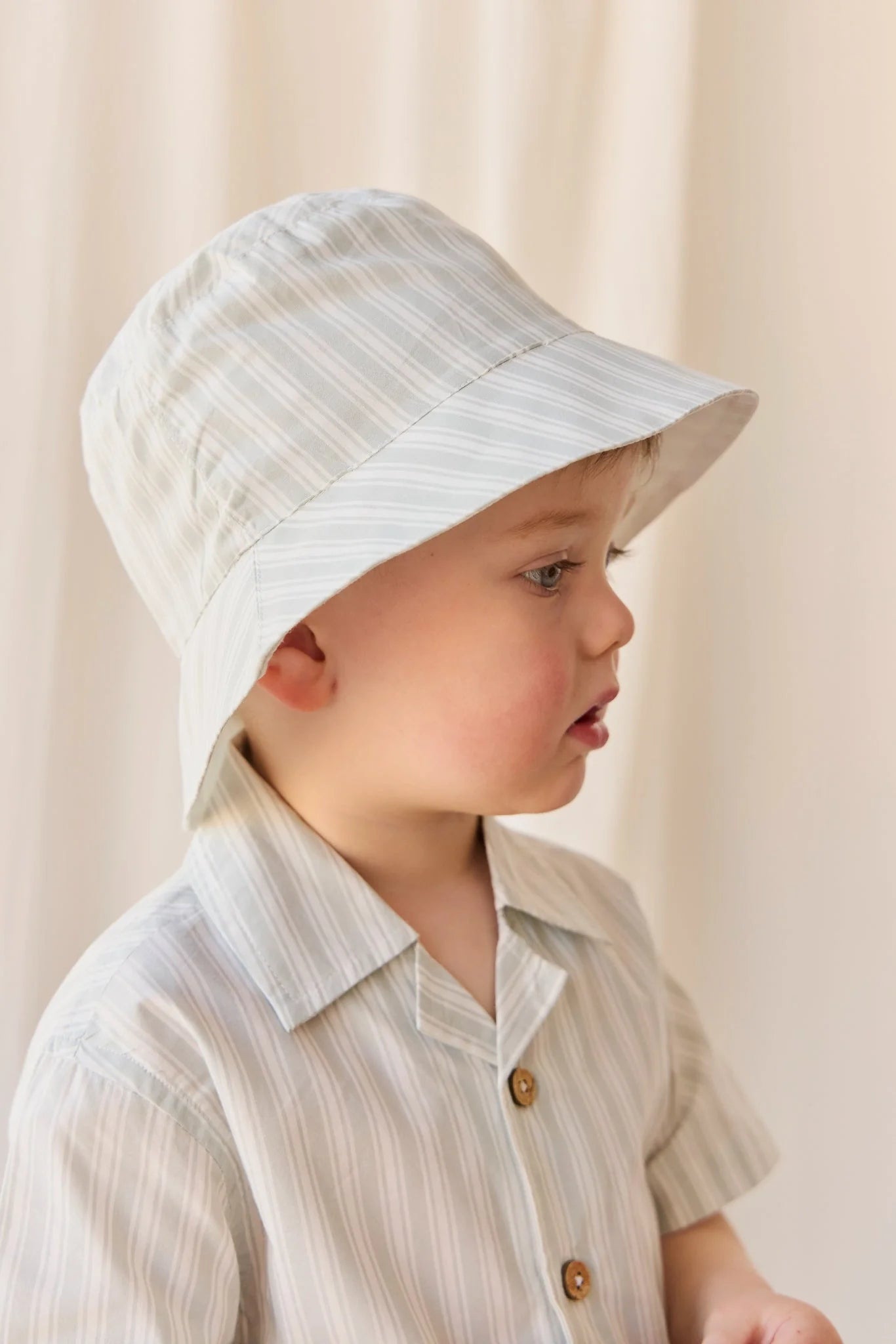 Jamie Kay Bucket Hat Variegated Stripe Shoreline