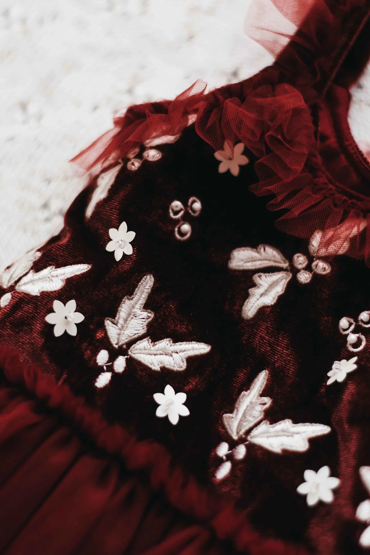 Bencer & Hazelnut Christmas Red Velvet Bodysuit Dress