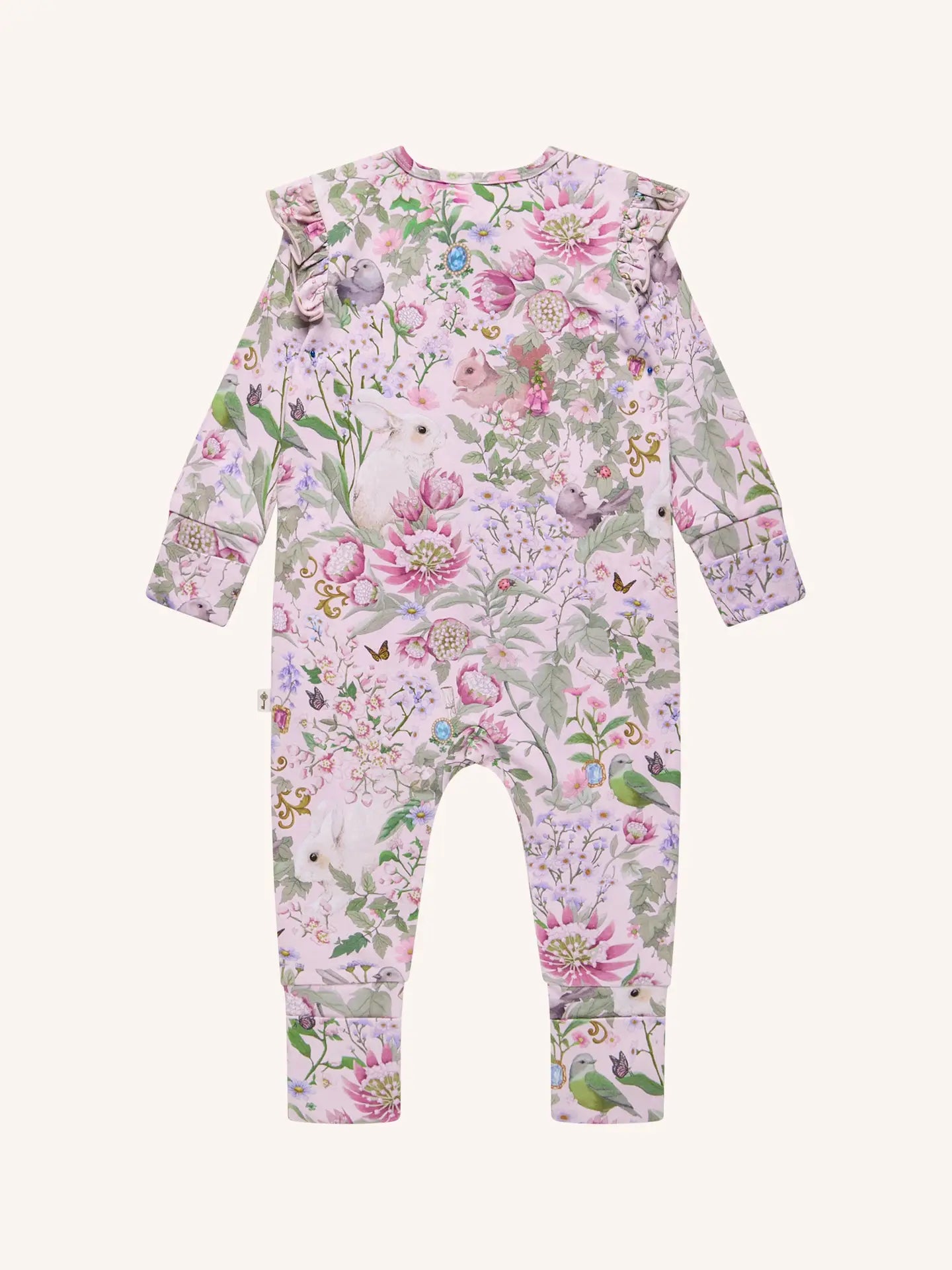 Fleur Harris Precious Frill Coverall in Pink Multi