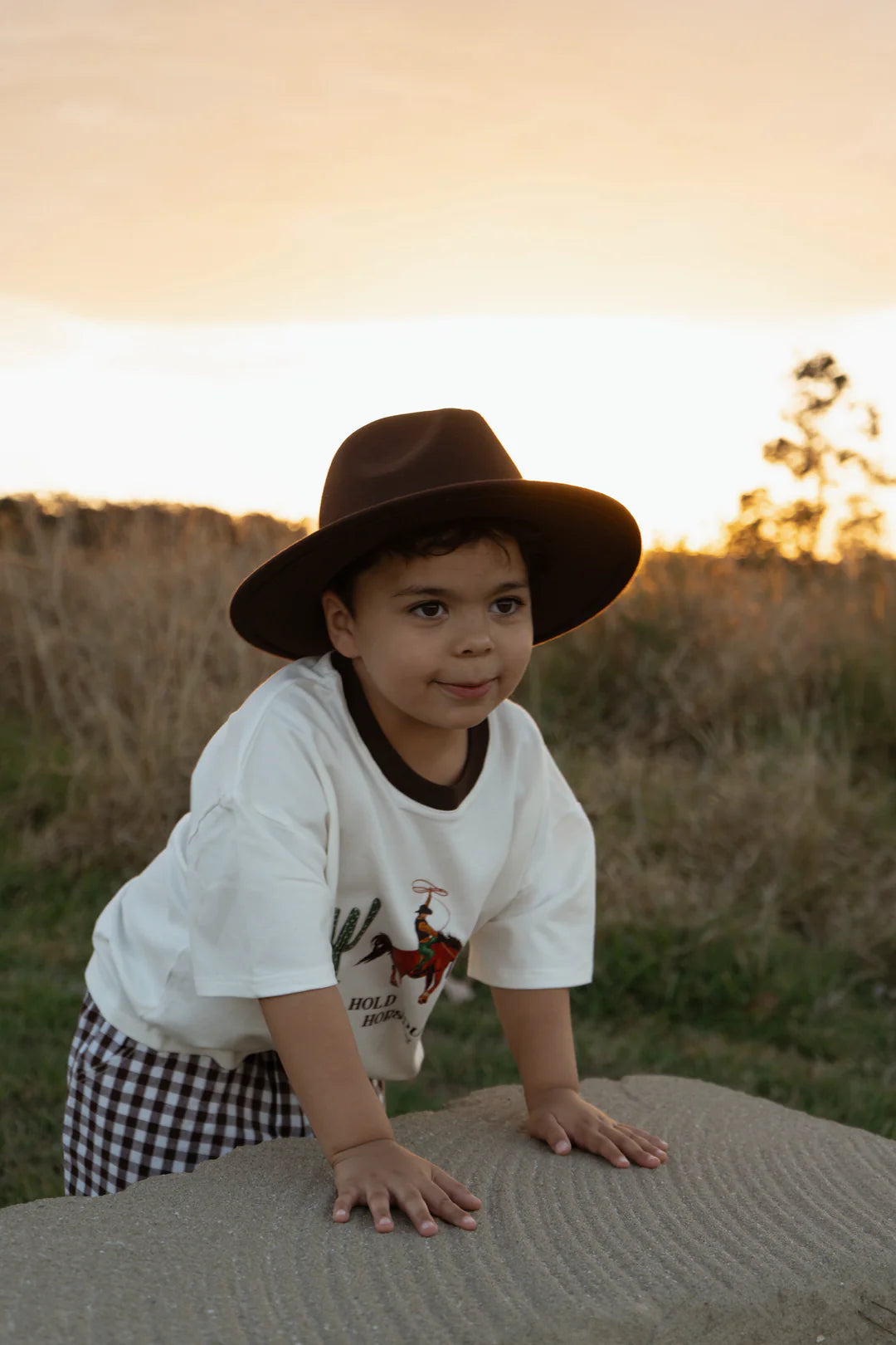 Blossom & Pear Fedora Hat Chocolate