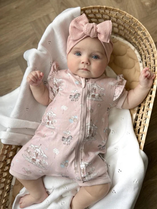 Aster & Oak Carousel Ponies Zip Romper