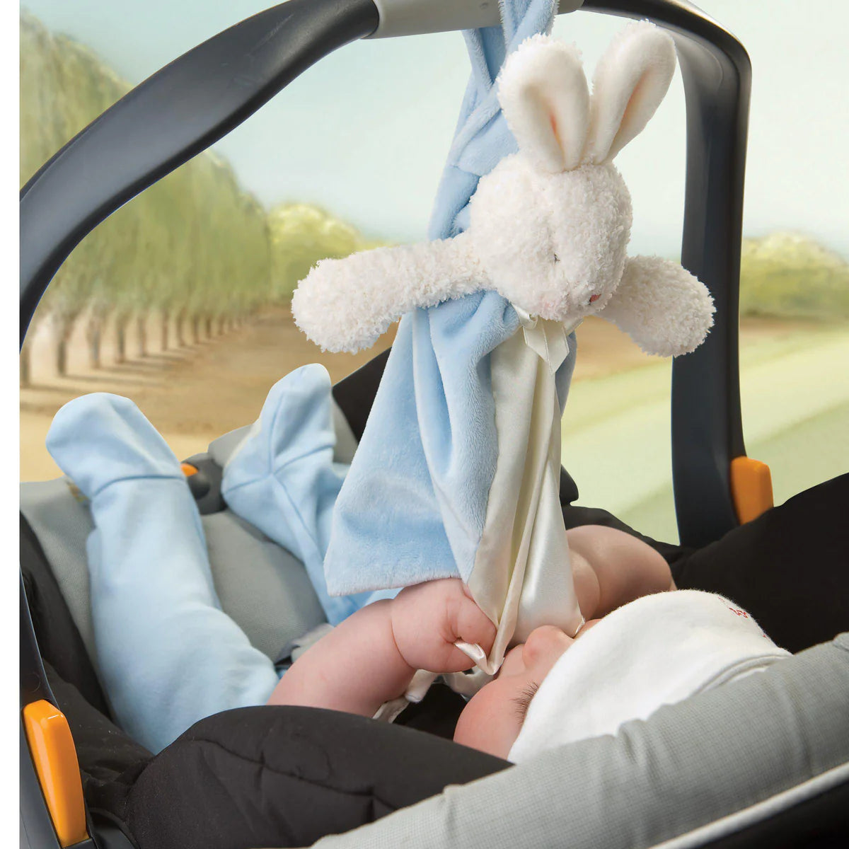 Bunnies By The Bay Bye Bye Buddy Blanket Bud Bunny Blue