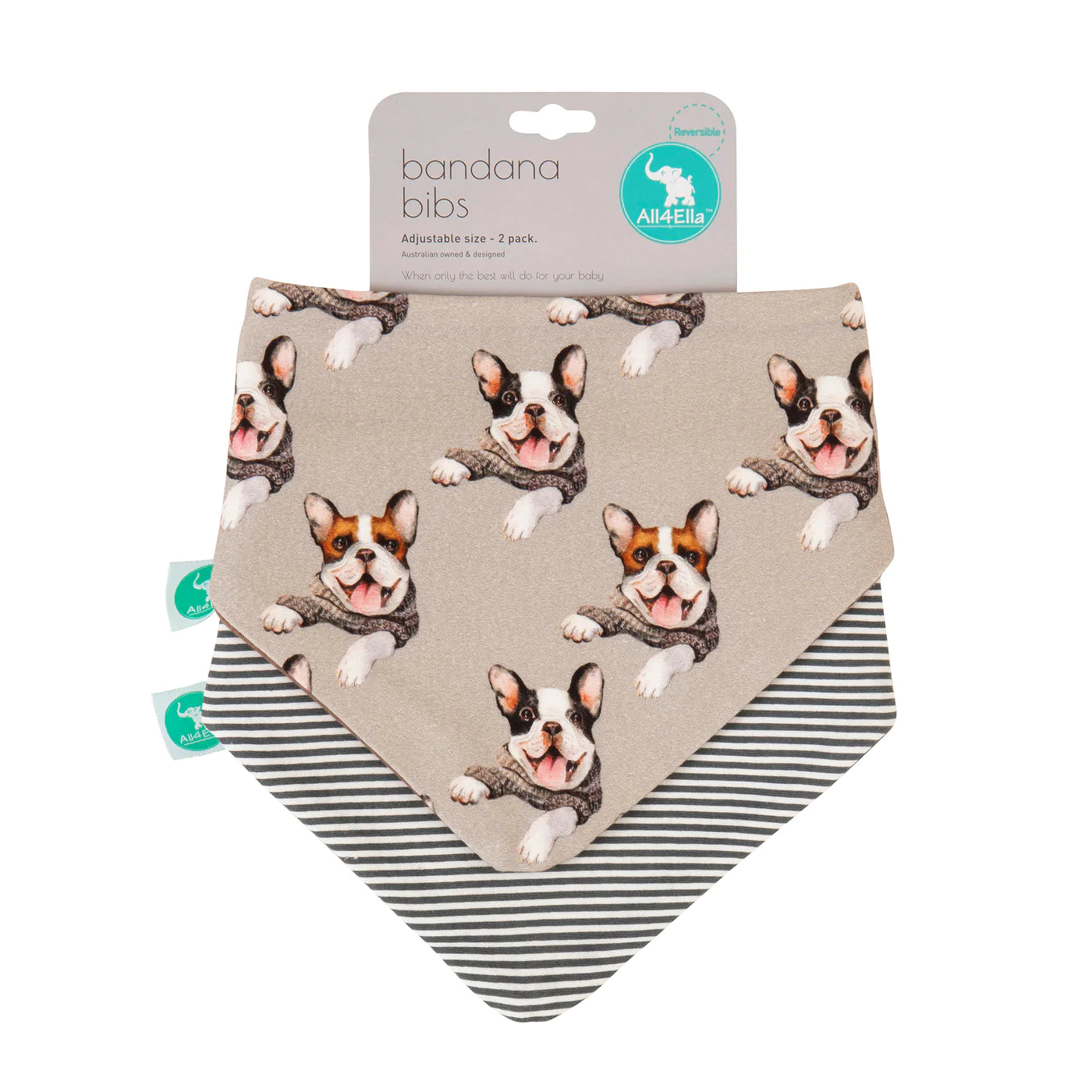 All4Ella Pack 2 Bandana Bib ~ Various