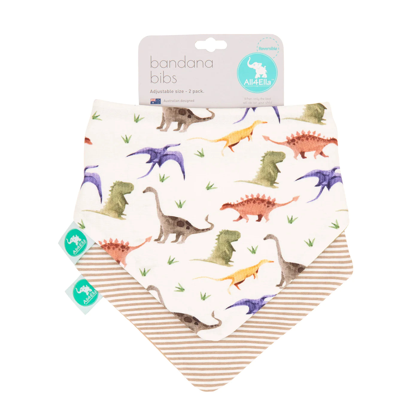 All4Ella Pack 2 Bandana Bib ~ Various