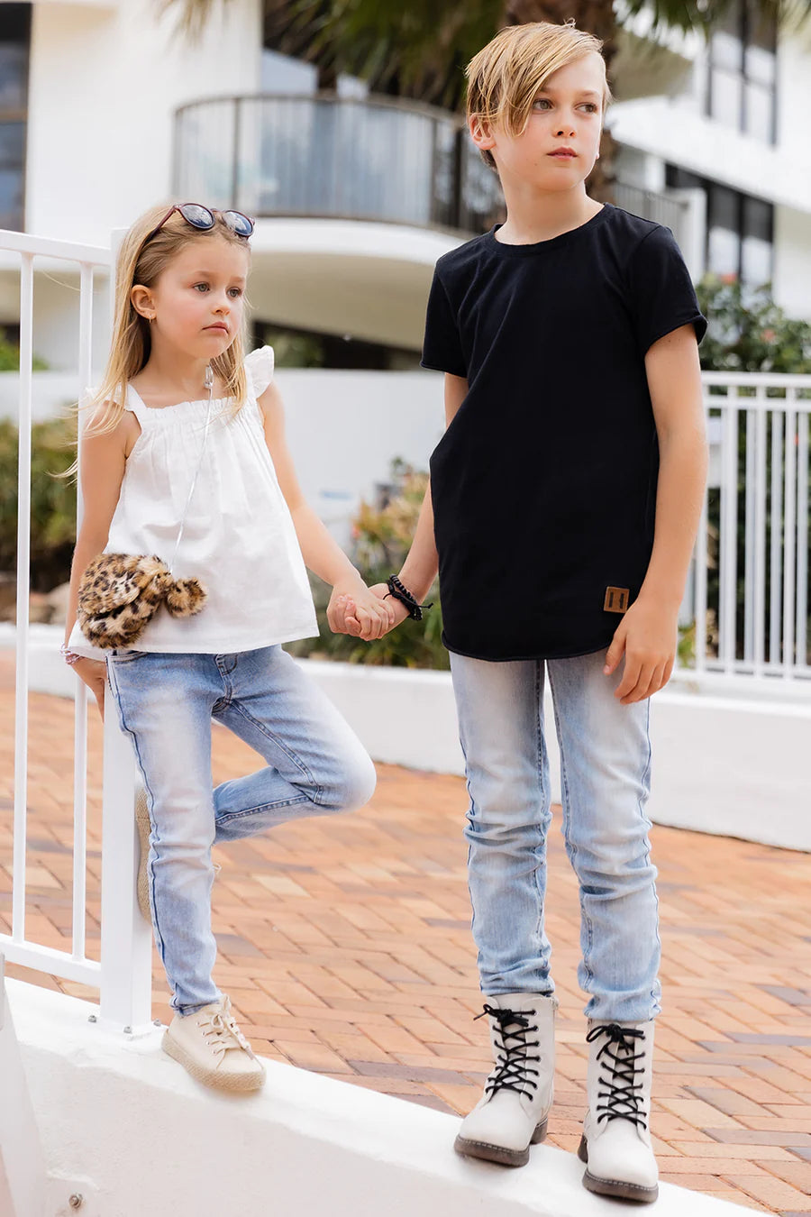 Beau Hudson Blue Distressed Denim Jeg Jeans