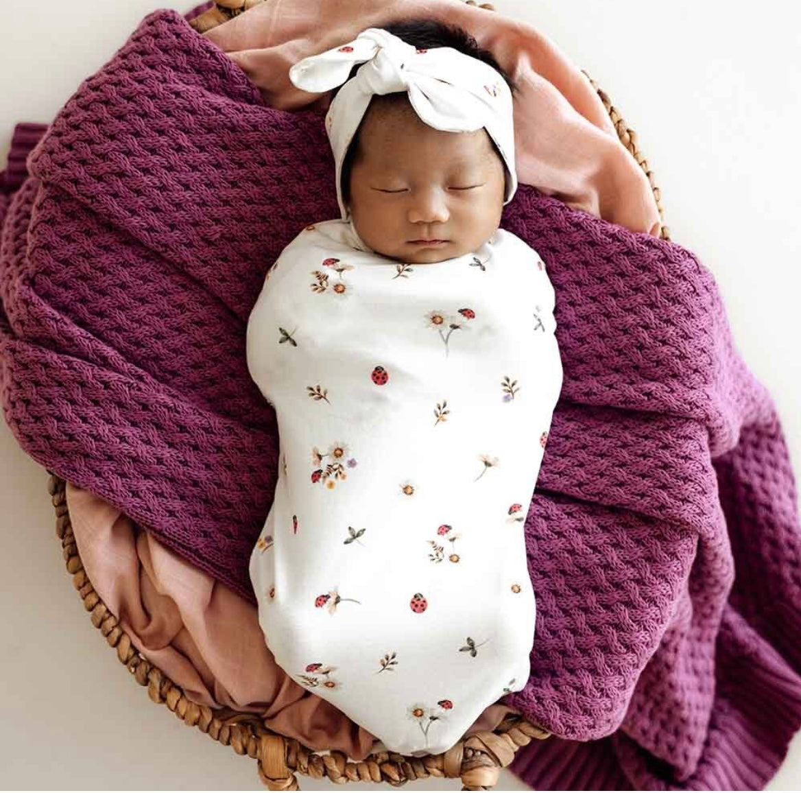 Snuggle Hunny Swaddle & Topknot Set – Various Designs