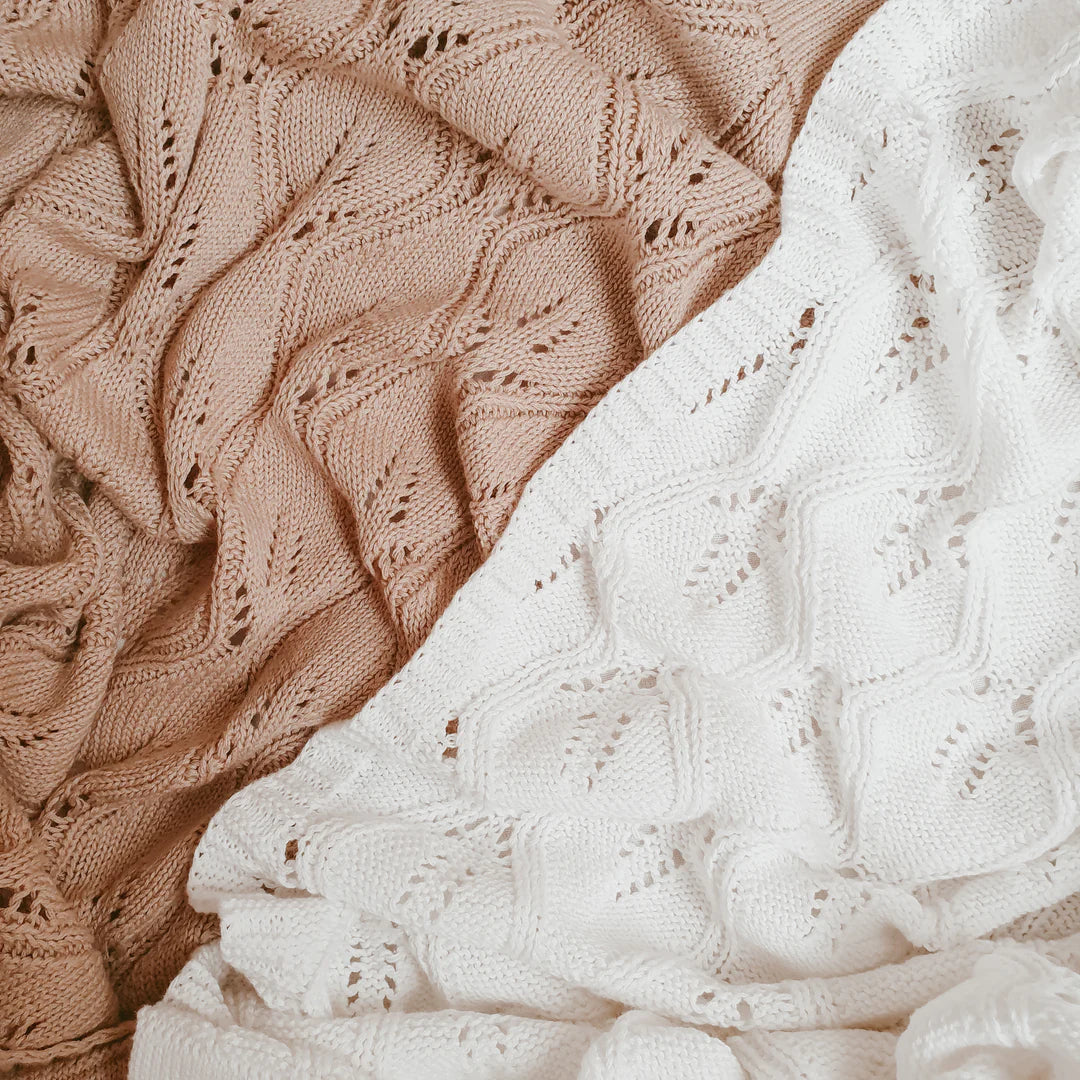 Heirloom Willow Knit Blanket Vanilla