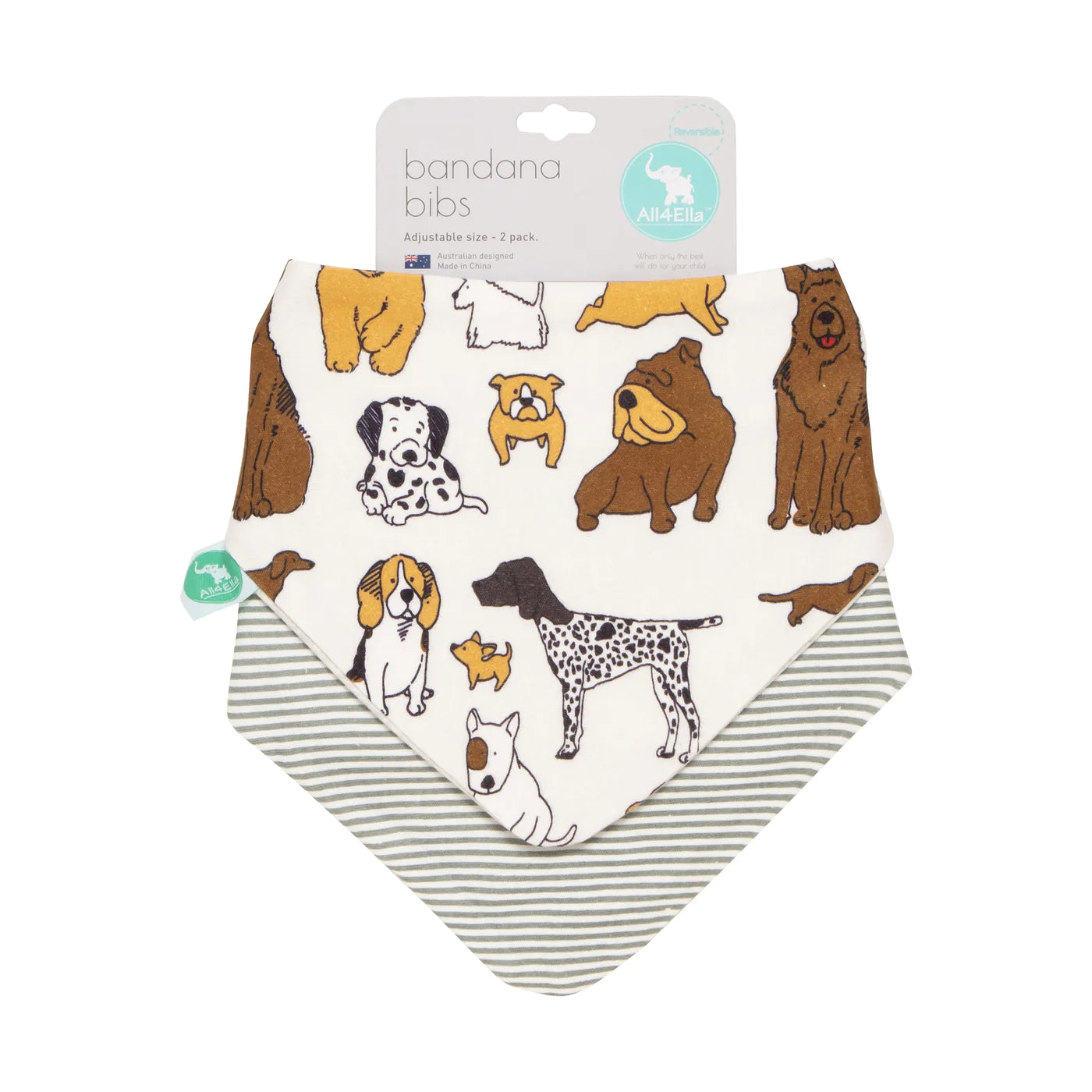 All4Ella Pack 2 Bandana Bib ~ Various