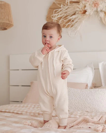 'Little Love' Hoodie Zip Romper