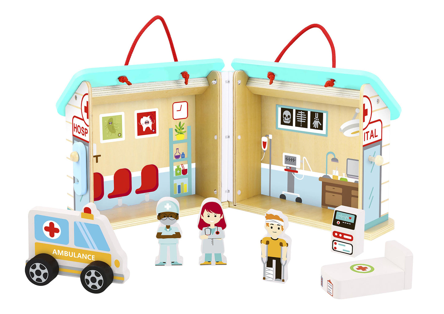 Tooky Toy Hospital Playset with Carry Box