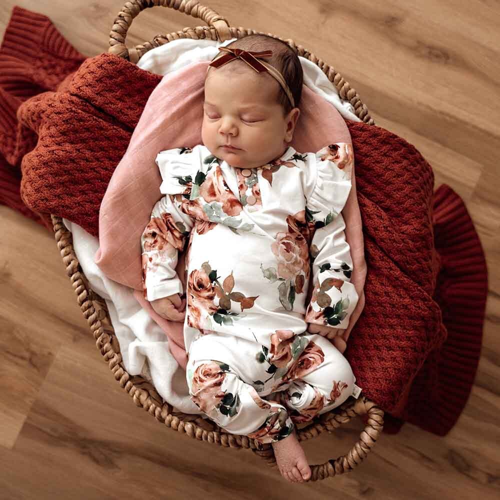 Snuggle Hunny Rosebud Growsuit