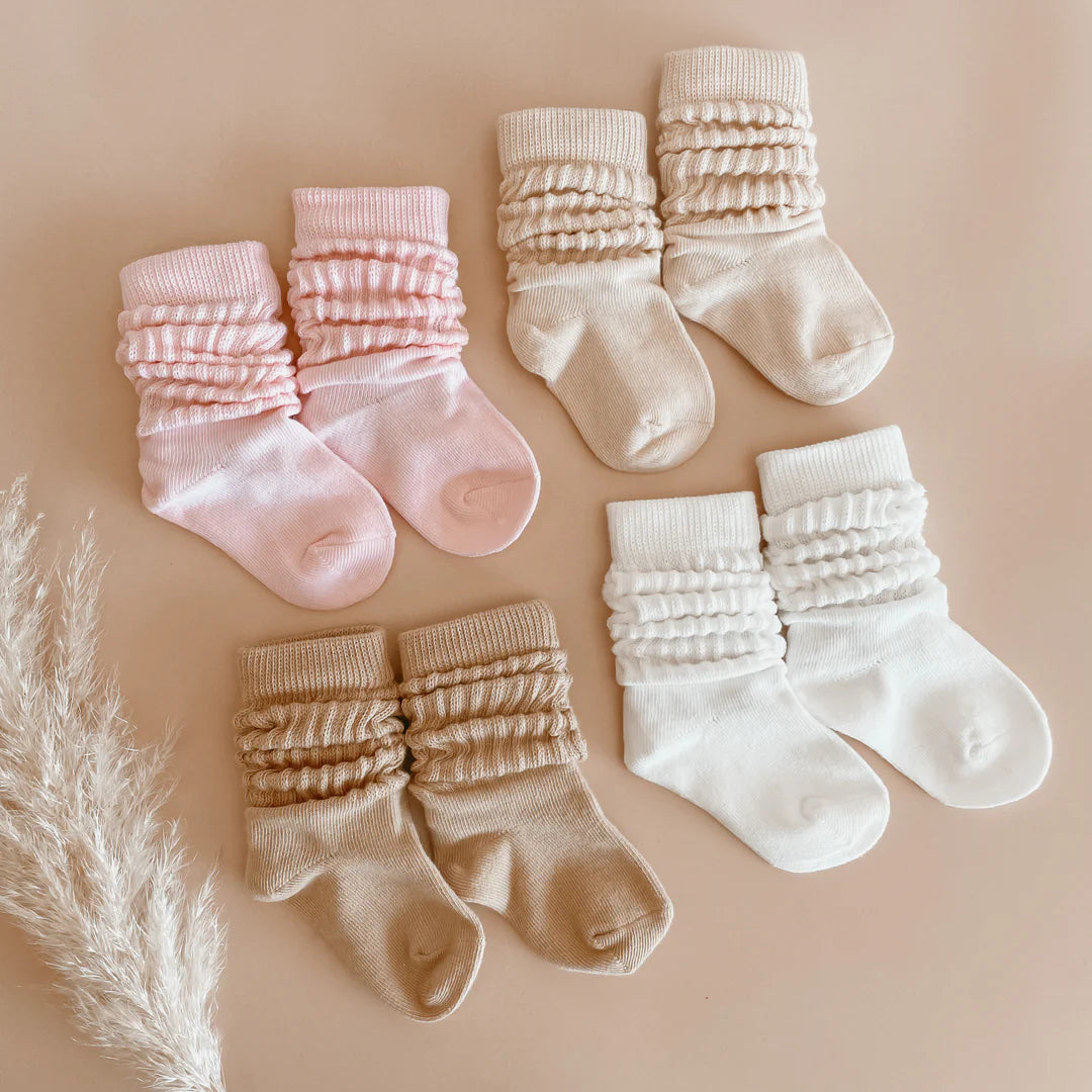 Blossom & Pear Scrunch Socks ~ 4 Colours