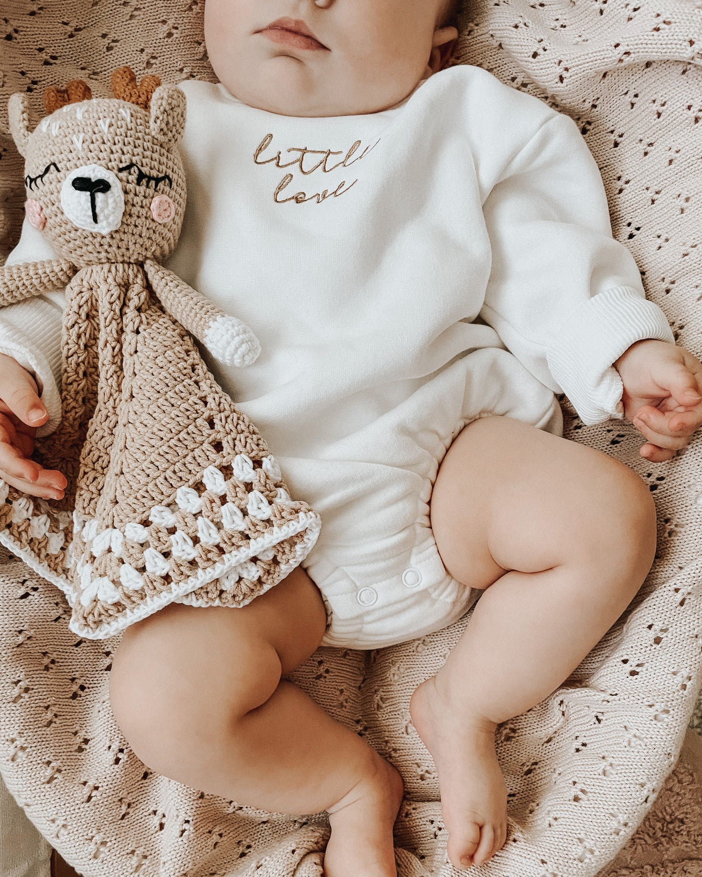 Theodore the Bear Heirloom Crochet Lovey Comforter
